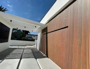Durable composite wall panels used in commercial building cladding project