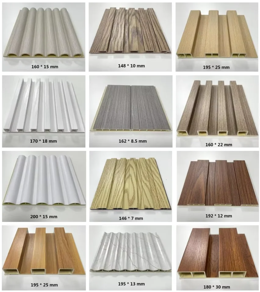 Wall panel styles currently available at our factory