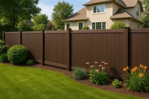 WPC fence installed in backyard for privacy and style
