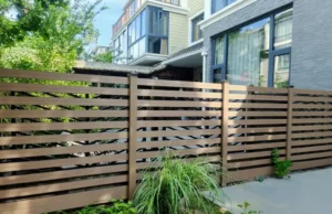 Backyard WPC fence after maintenance