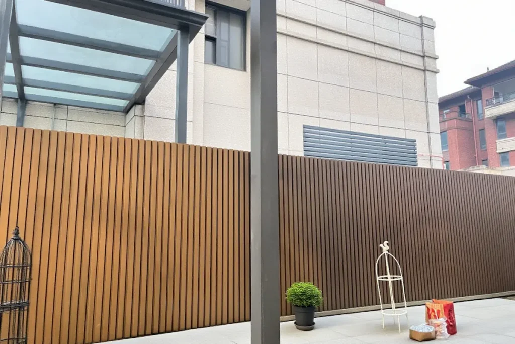 Privacy garden created with WPC fence panels